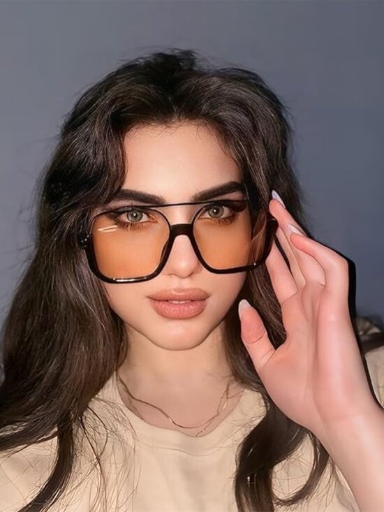Square Double Bridge Pilot Sunglasses main image 4